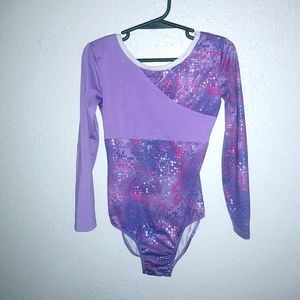 Capezio Future Star XL Girls Purple Silver Dance Leotard Costume Kids
